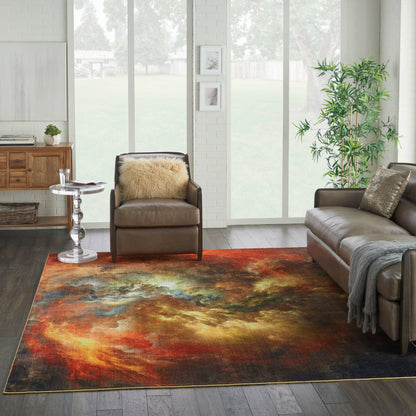 Nourison Home Le Reve  Red Multicolor  Contemporary