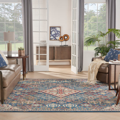 Nourison Home Karisma  Blue Ivory  Traditional