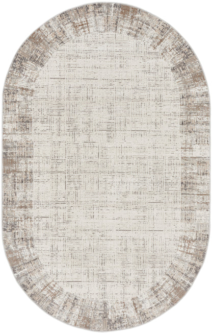 Nourison Home Elation ETN05 Ivory Grey Contemporary Power-loomed Rug
