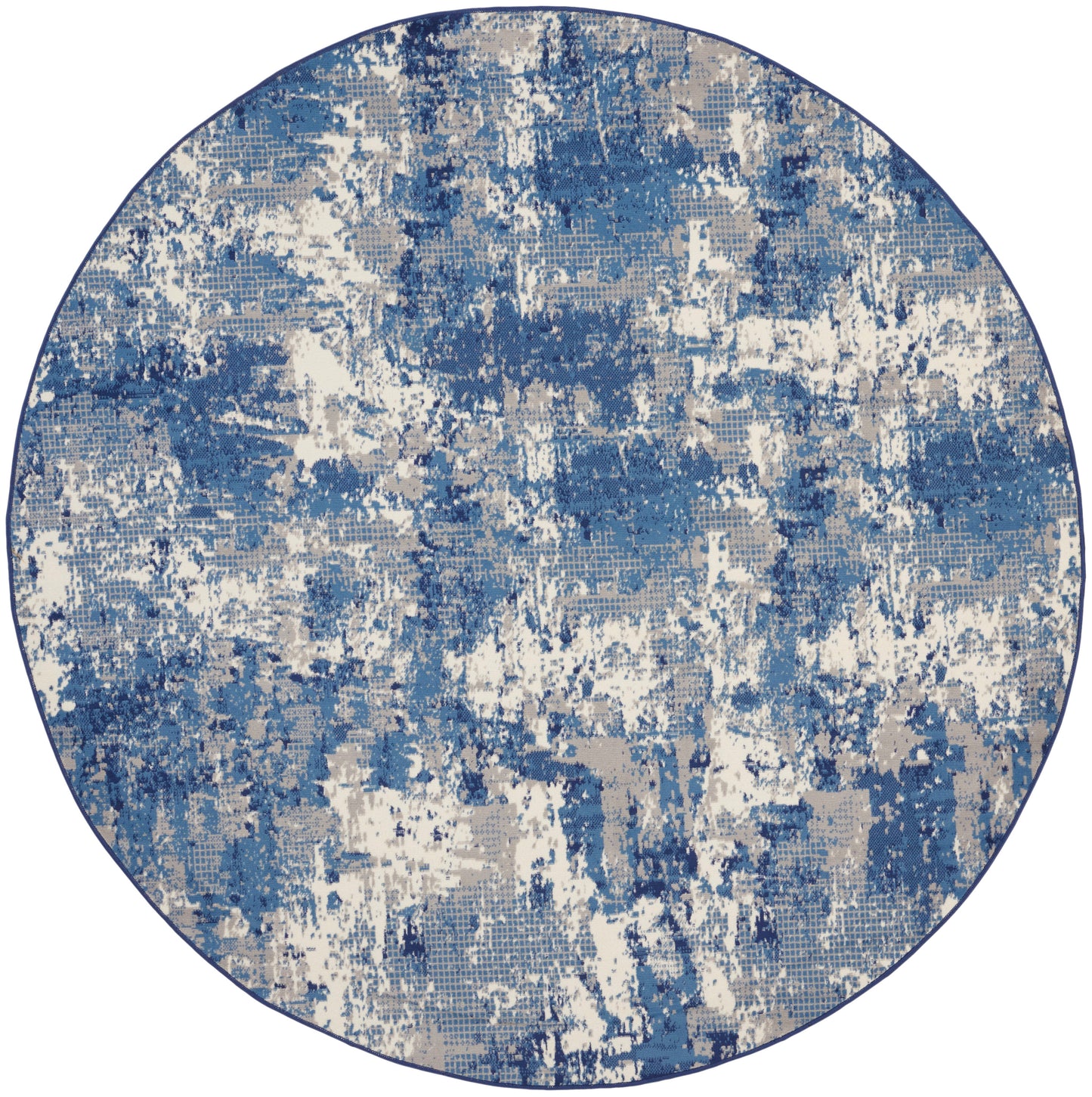 Nourison Home Grafix GRF38 Navy Blue Contemporary Power-loomed Rug