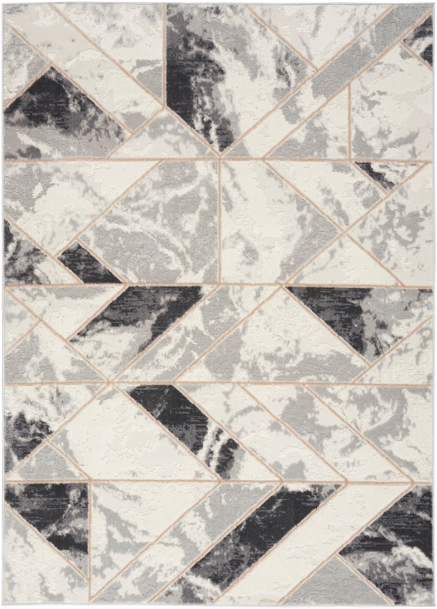 Nourison Home Elation ETN11 Ivory Grey Contemporary Power-loomed Rug