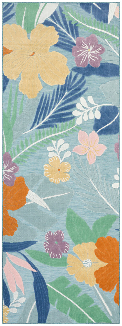Nourison Home Suncoast SNC01 Blue Multicolor Contemporary Machine Woven Rug