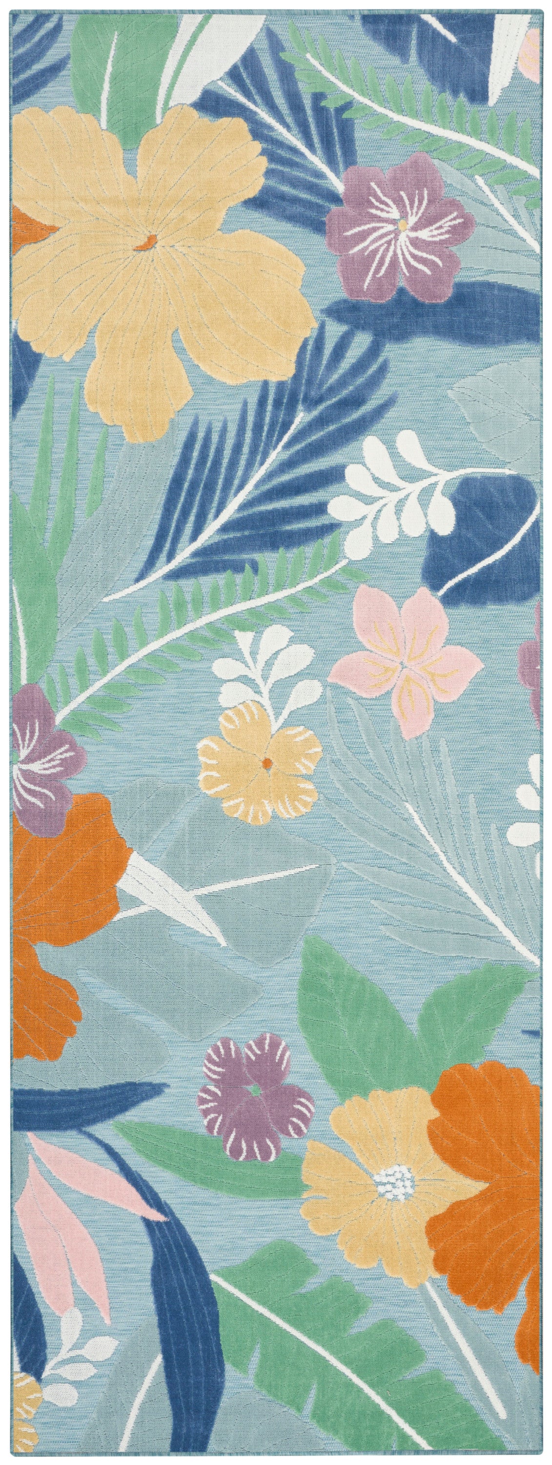 Nourison Home Suncoast SNC01 Blue Multicolor Contemporary Machine Woven Rug