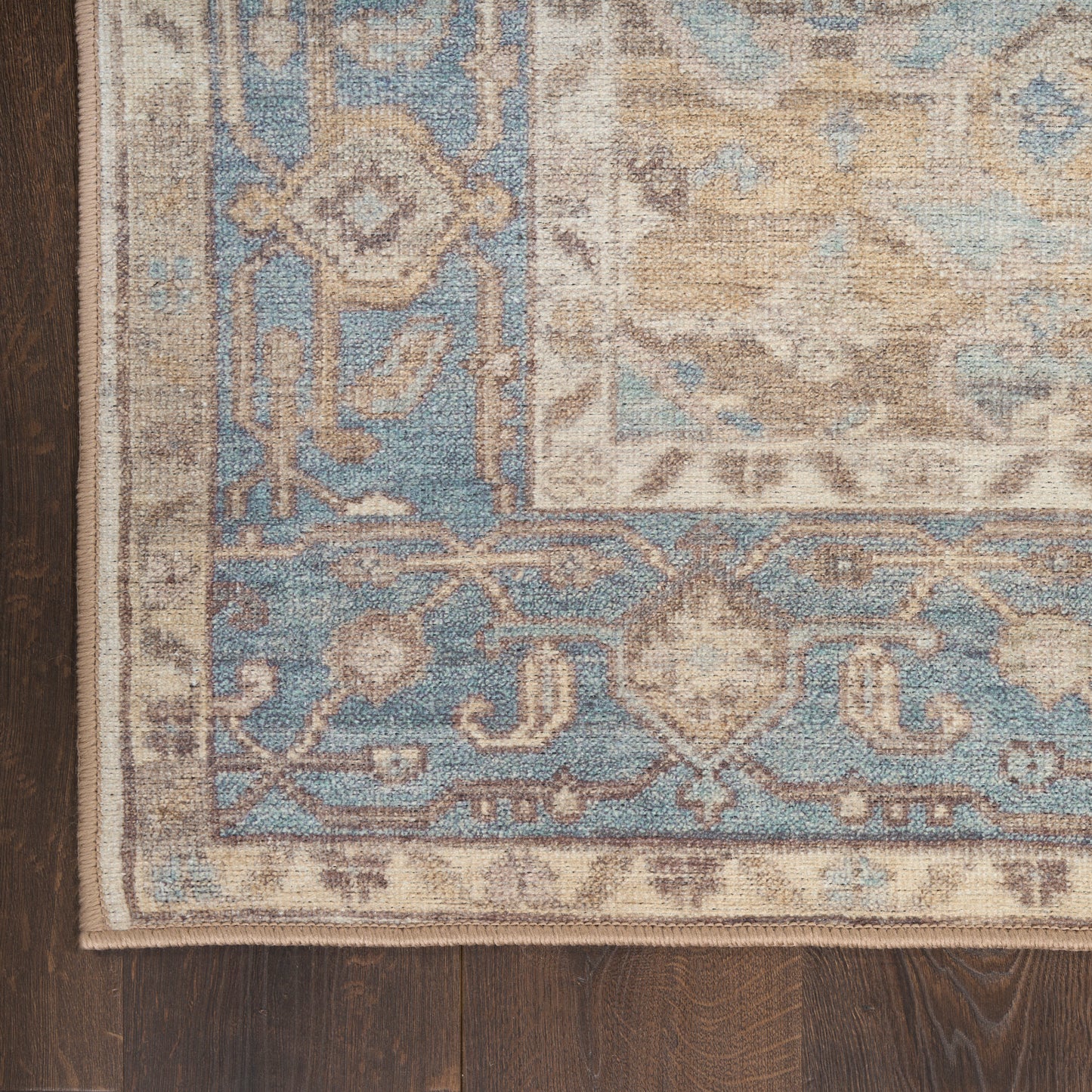 Nourison Home Vintage Washables  Blue Green  Traditional