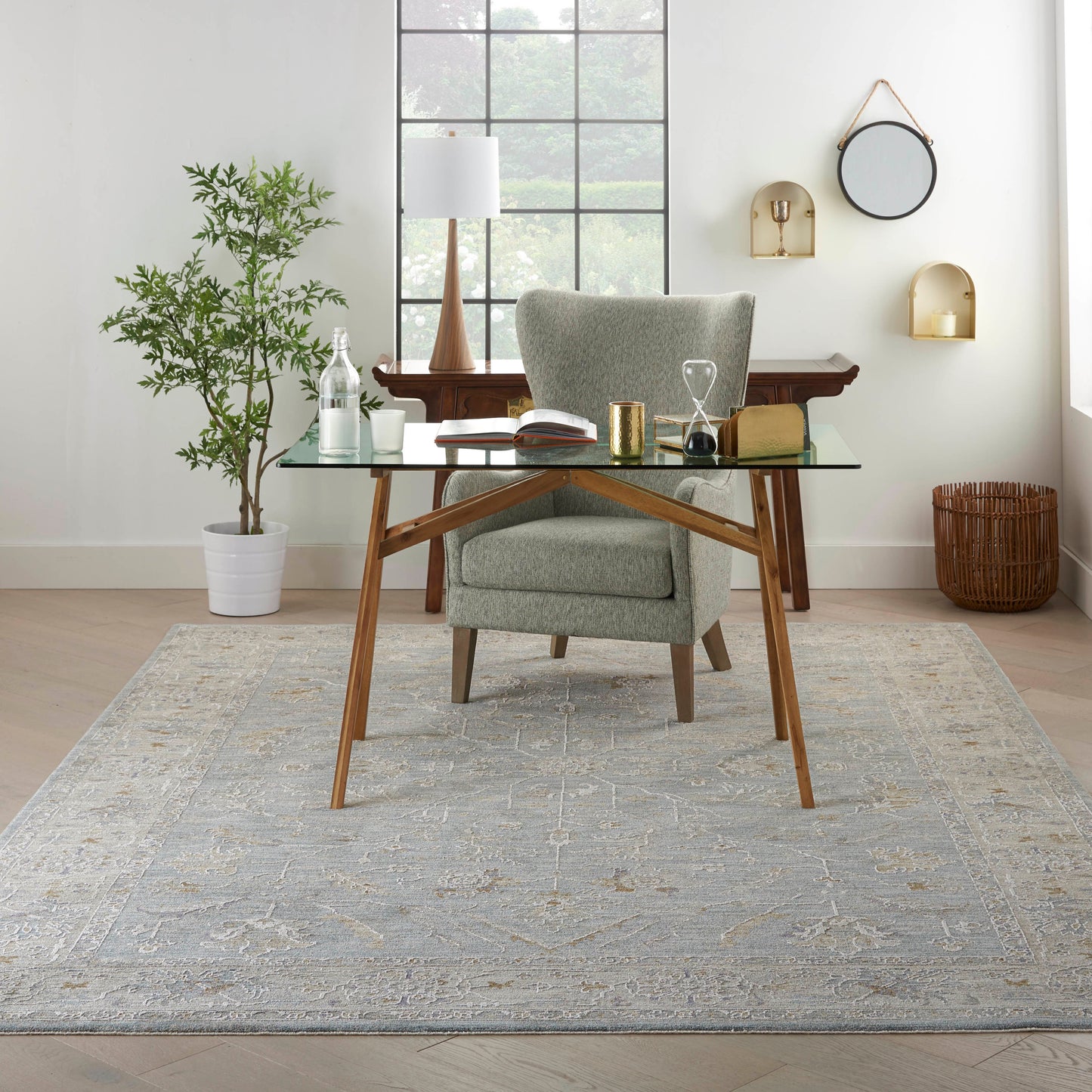 Nourison Home Infinite  Blue  Traditional