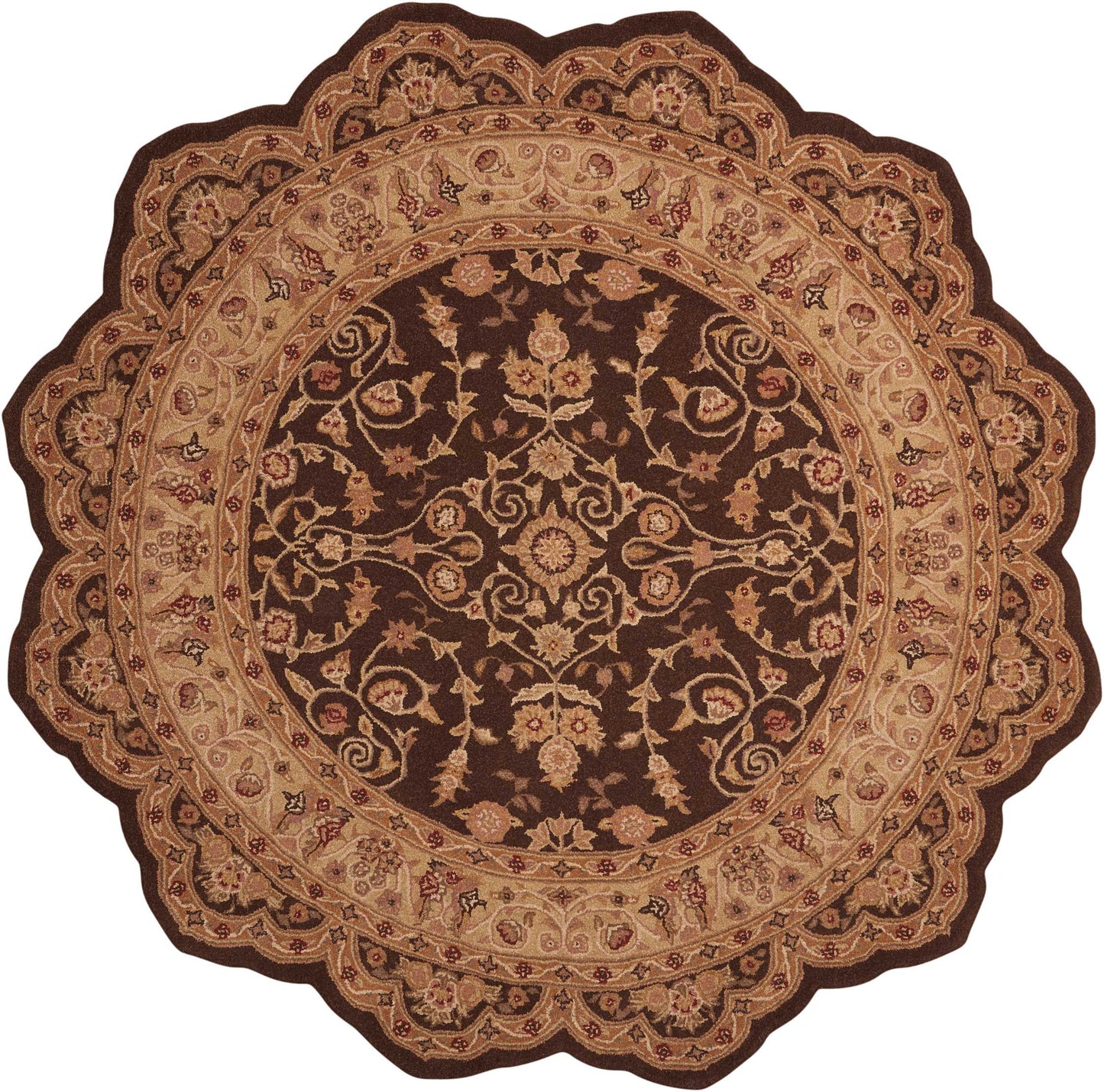 Nourison Home Heritage Hall HE05 Brown Traditional Tufted Rug