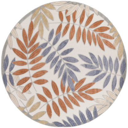 Nourison Home Aloha ALH18 Blue Mocha Contemporary Power-loomed Rugs