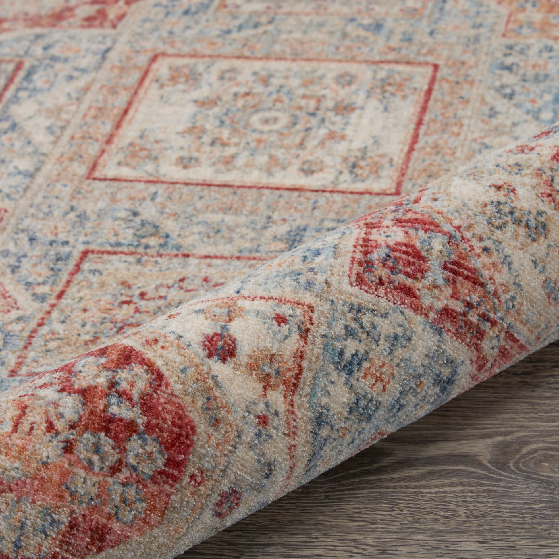 Nourison Home Homestead  Blue Multicolor  Traditional