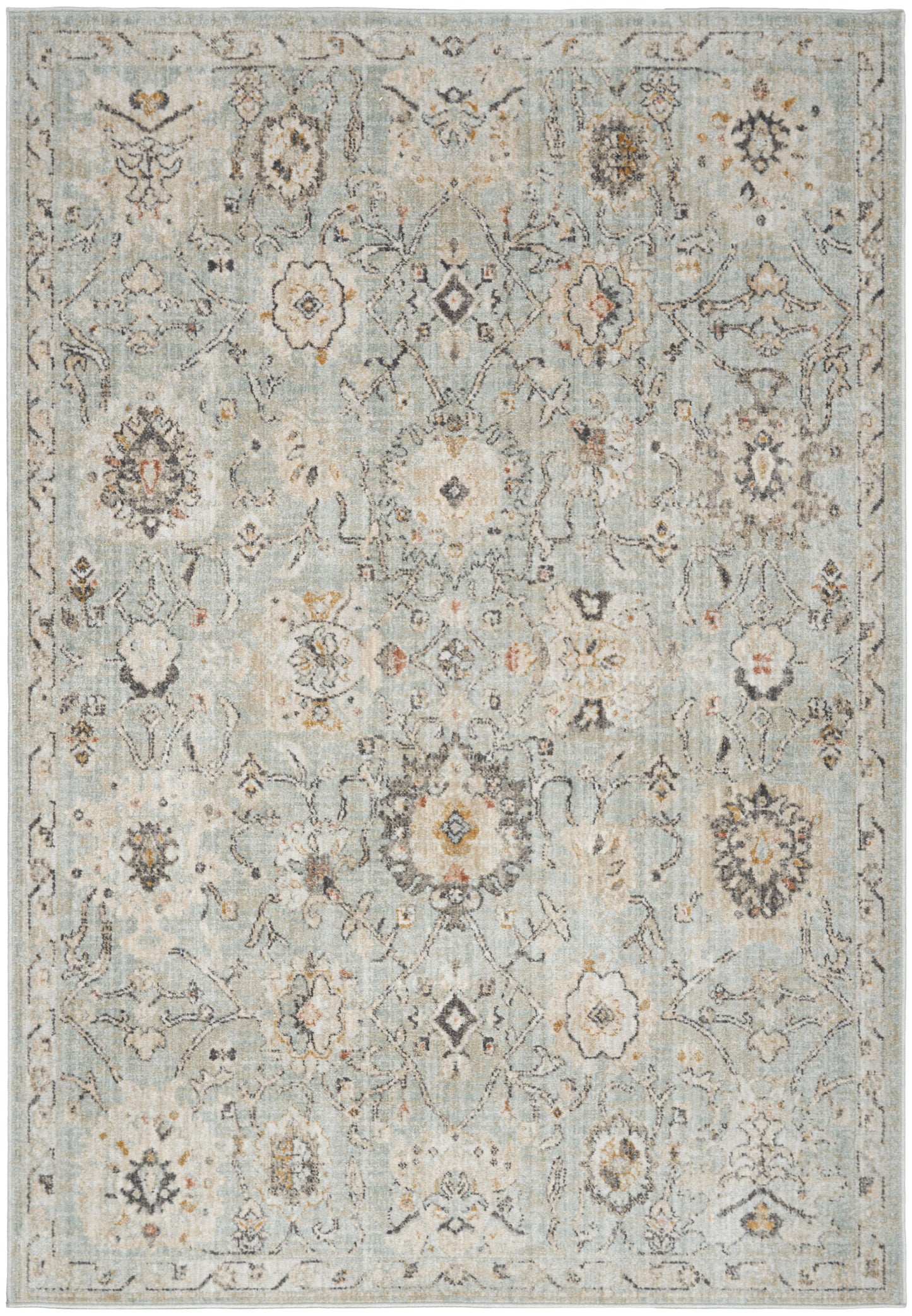 Nourison Home Oushak Home OUS01 Mint Traditional Loom-woven Rug