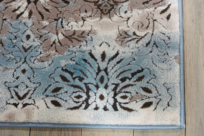 Nourison Home Karma  Ivory Blue  Transitional