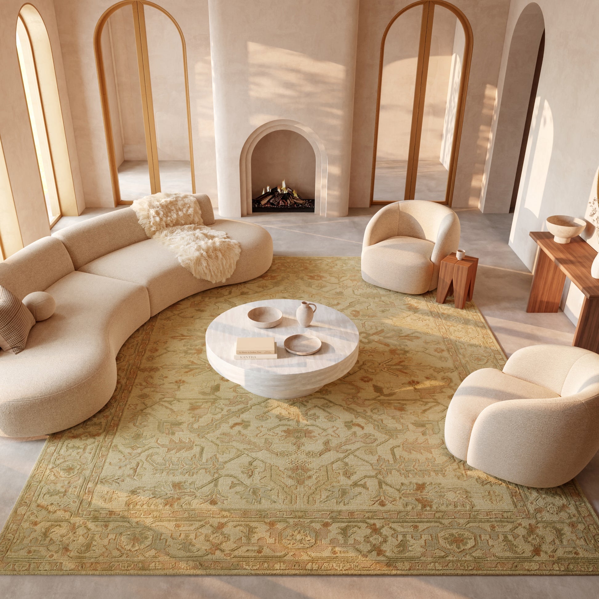 Nourison Home Ravello  Beige Multicolor  Traditional