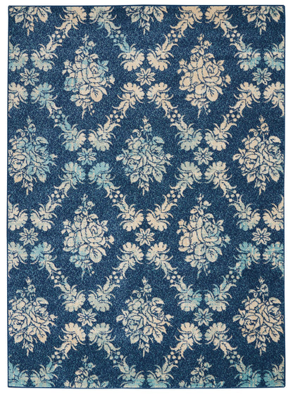 Nourison Home Tranquil  Navy Light Blue  Transitional