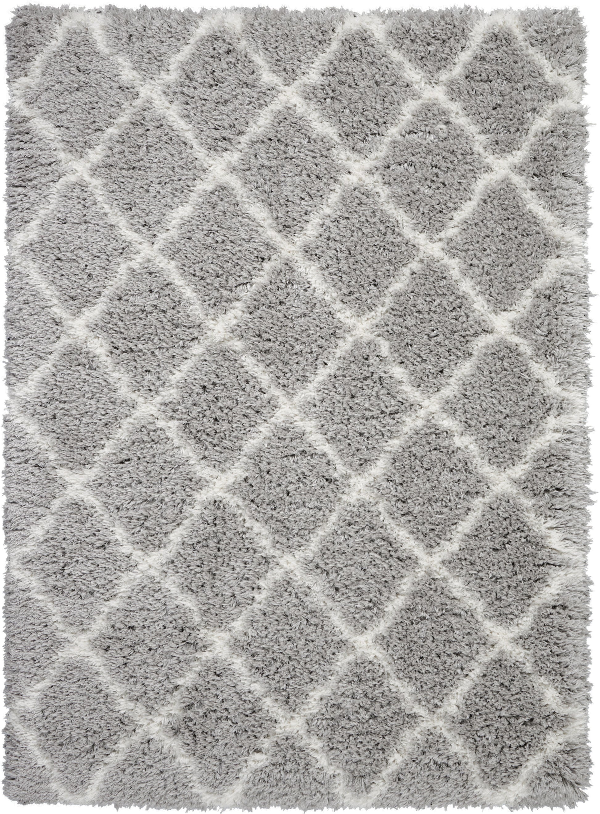 Nourison Home Luxe Shag  Grey Ivory  Contemporary