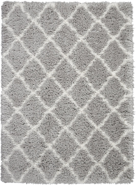 Nourison Home Luxe Shag  Grey Ivory  Contemporary