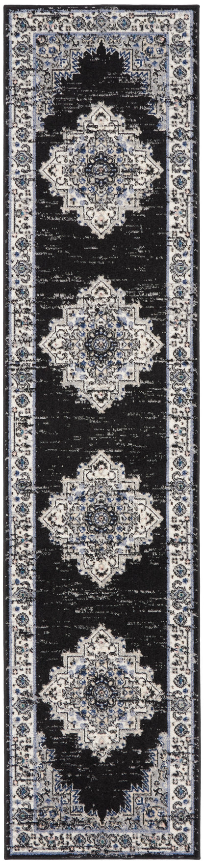 Nourison Home Passion PSN03 Black Ivory Transitional Power-loomed Rugs