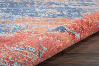 Nourison Home Safari Dreams  Blue Brick  Contemporary