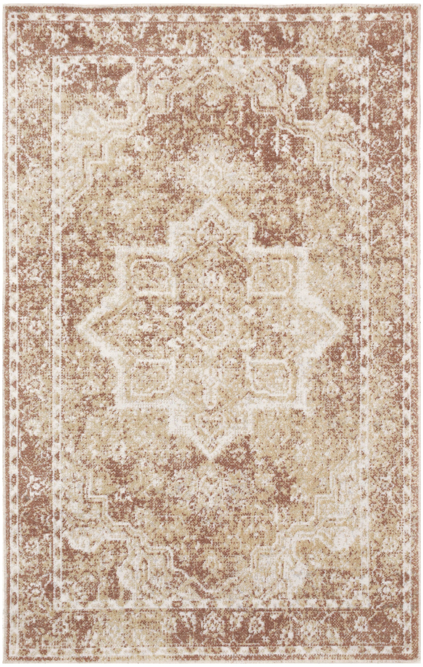 Nourison Home Astra Machine Washable ASW12 Rust Traditional Power-loomed Rug