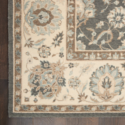 Nourison Home Living Treasures  Grey Ivory  Traditional