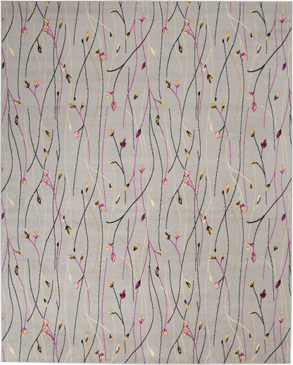 Nourison Home Grafix GRF15 Grey Contemporary Power-loomed Rug