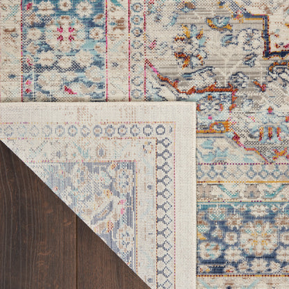 Nourison Home Vintage Kashan  Ivory Blue  Traditional