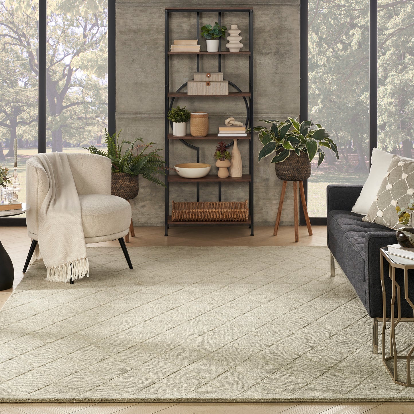 Nourison Home Wool Haven  Sage  Contemporary