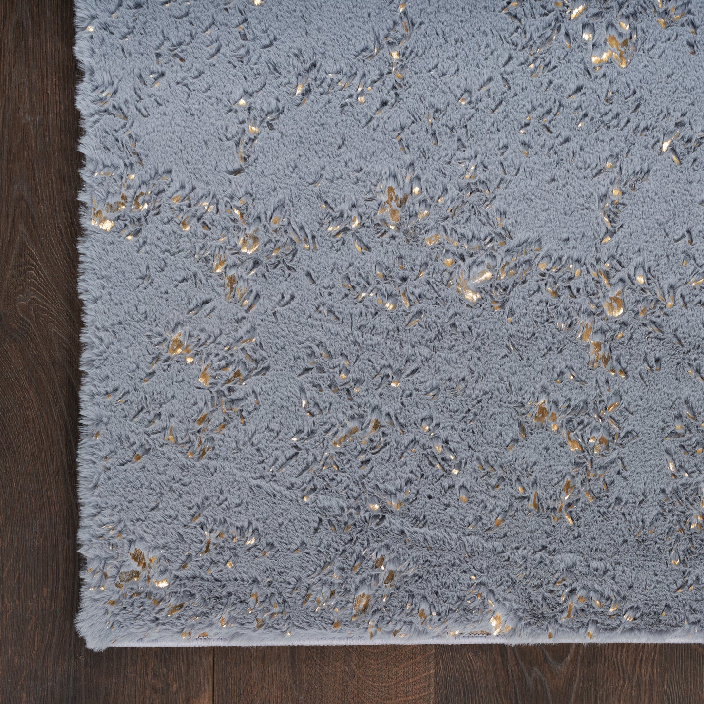 Nourison Home Cozy Shimmer  Slate Gold  Contemporary