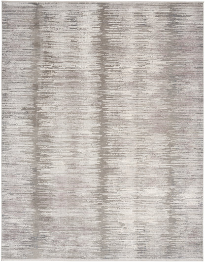 Nourison Home Abstract Hues ABH03 Grey White Contemporary Power-loomed Rug