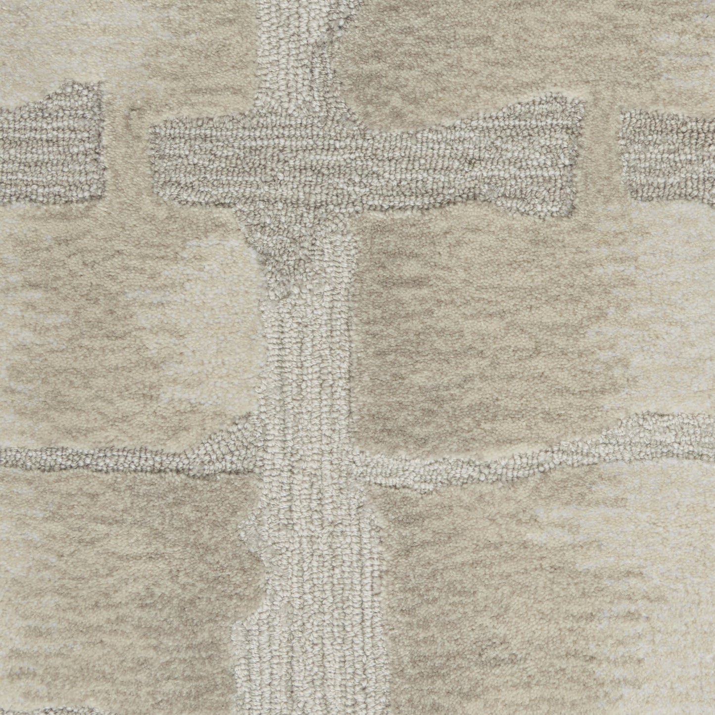 Nourison Home Symmetry  Ivory Beige  Contemporary