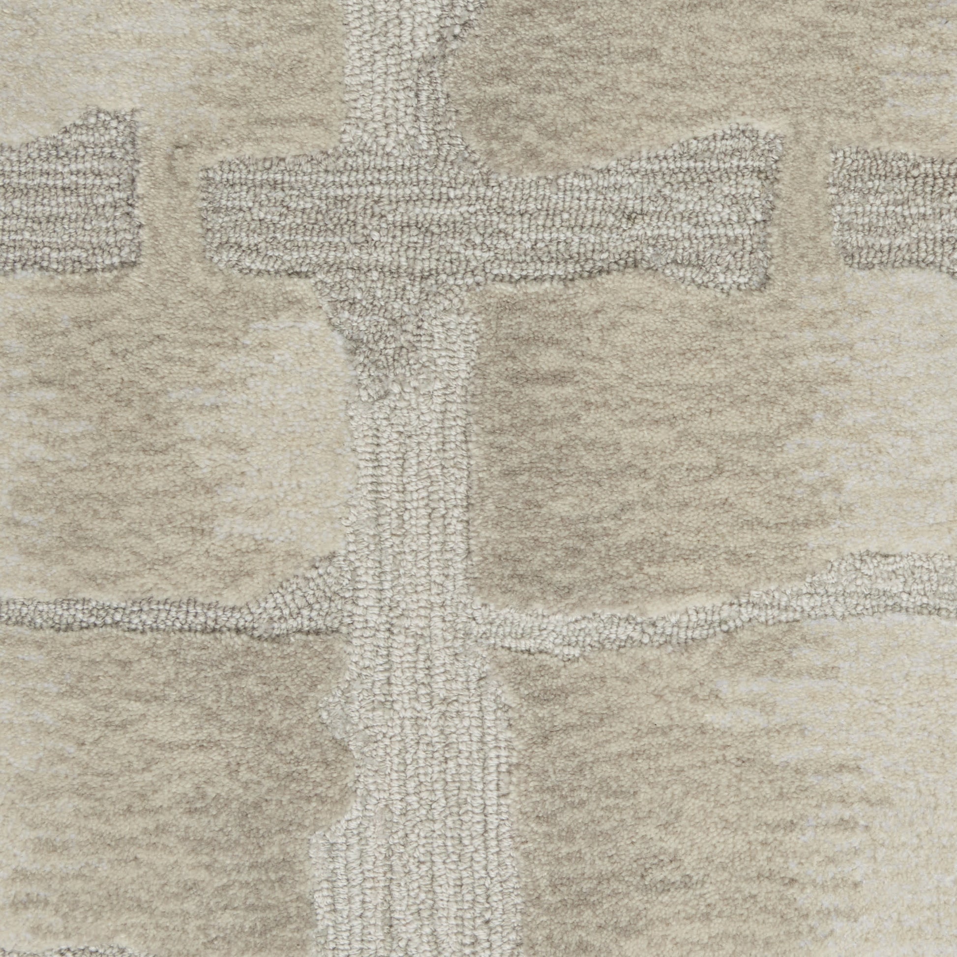 Nourison Home Symmetry  Ivory Beige  Contemporary