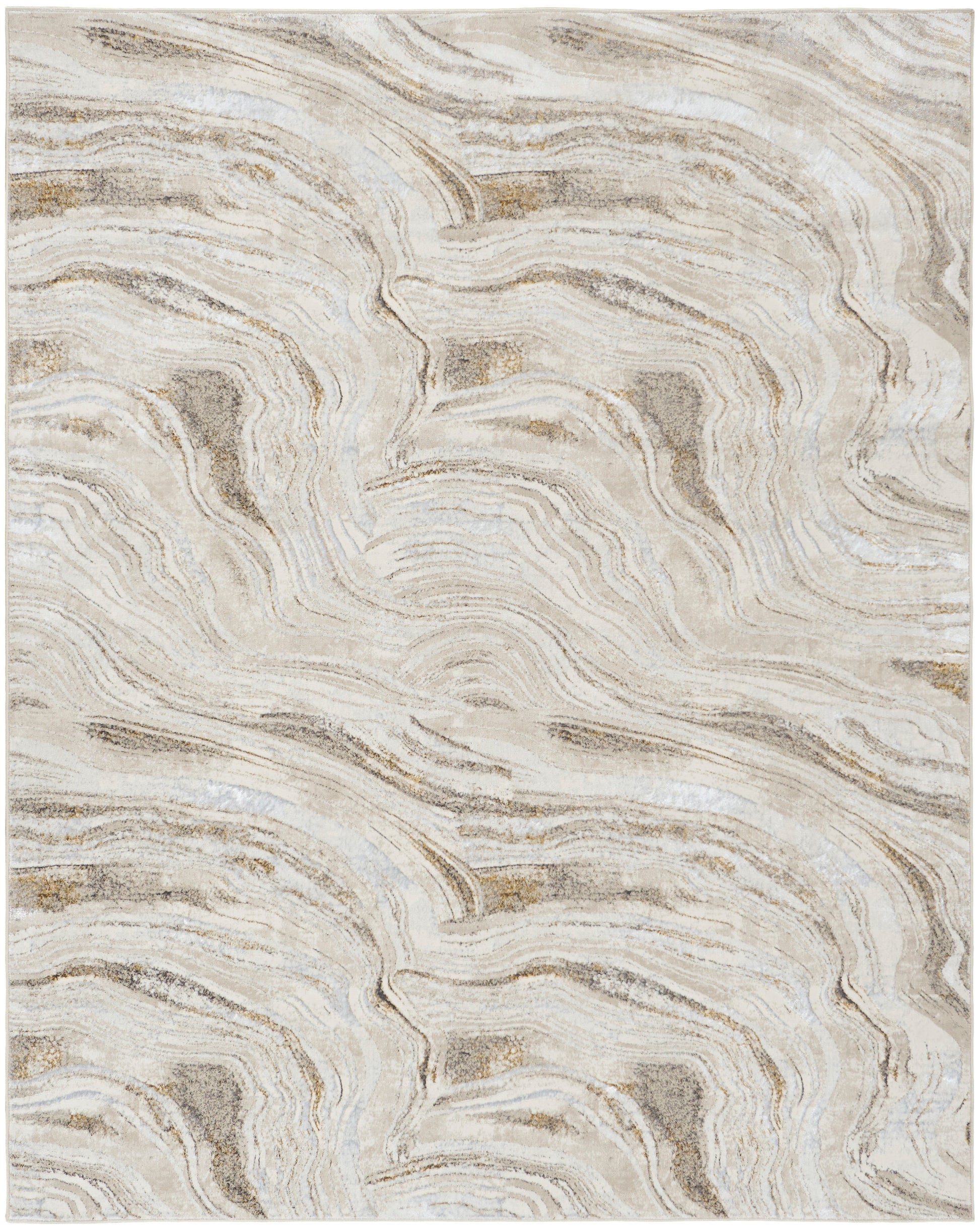 Nourison Home Glitz  Grey Gold  Contemporary