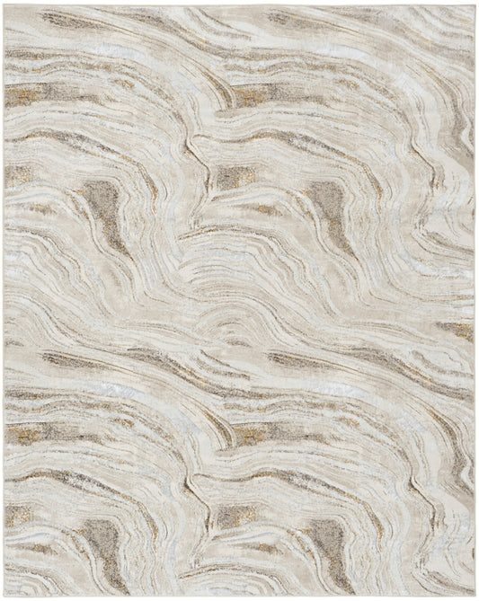 Nourison Home Glitz  Grey Gold  Contemporary