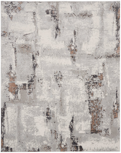 Nourison Home Elation ETN06 Grey Ivory Contemporary Power-loomed Rug