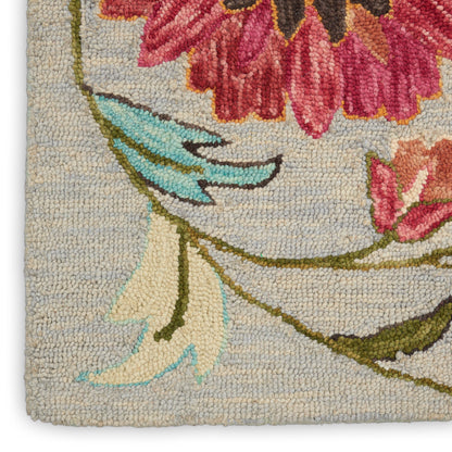 Nourison Home Bahari  Grey Multicolor  Contemporary
