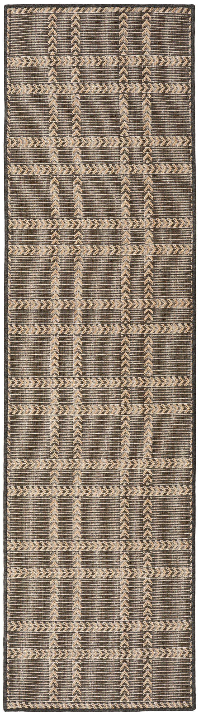 Nourison Home Horizon Indoor/Outdoor HOZ04 Charcoal Contemporary Power-loomed Rug