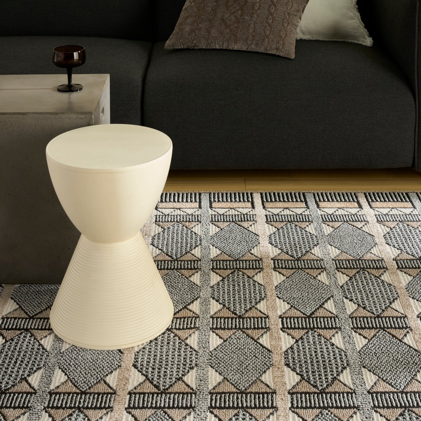 Nourison Home Nordic  Ivory Multicolor  Contemporary