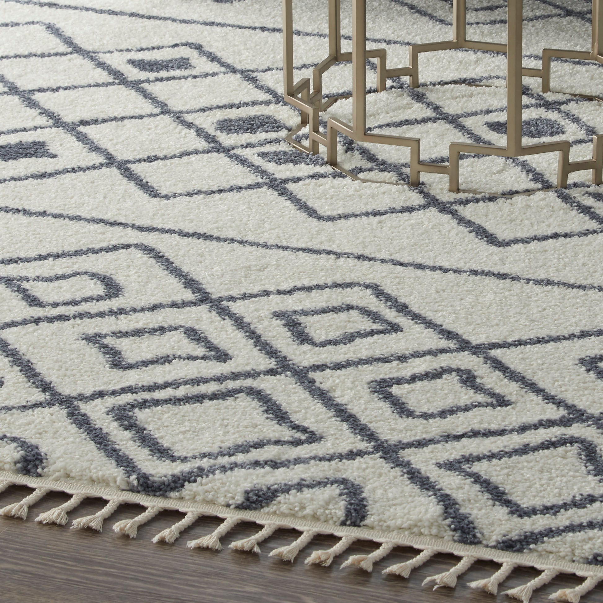 Nourison Home Serenity Shag  Ivory Slate  