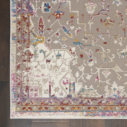 Nourison Home Melody  Grey Multicolor  Traditional