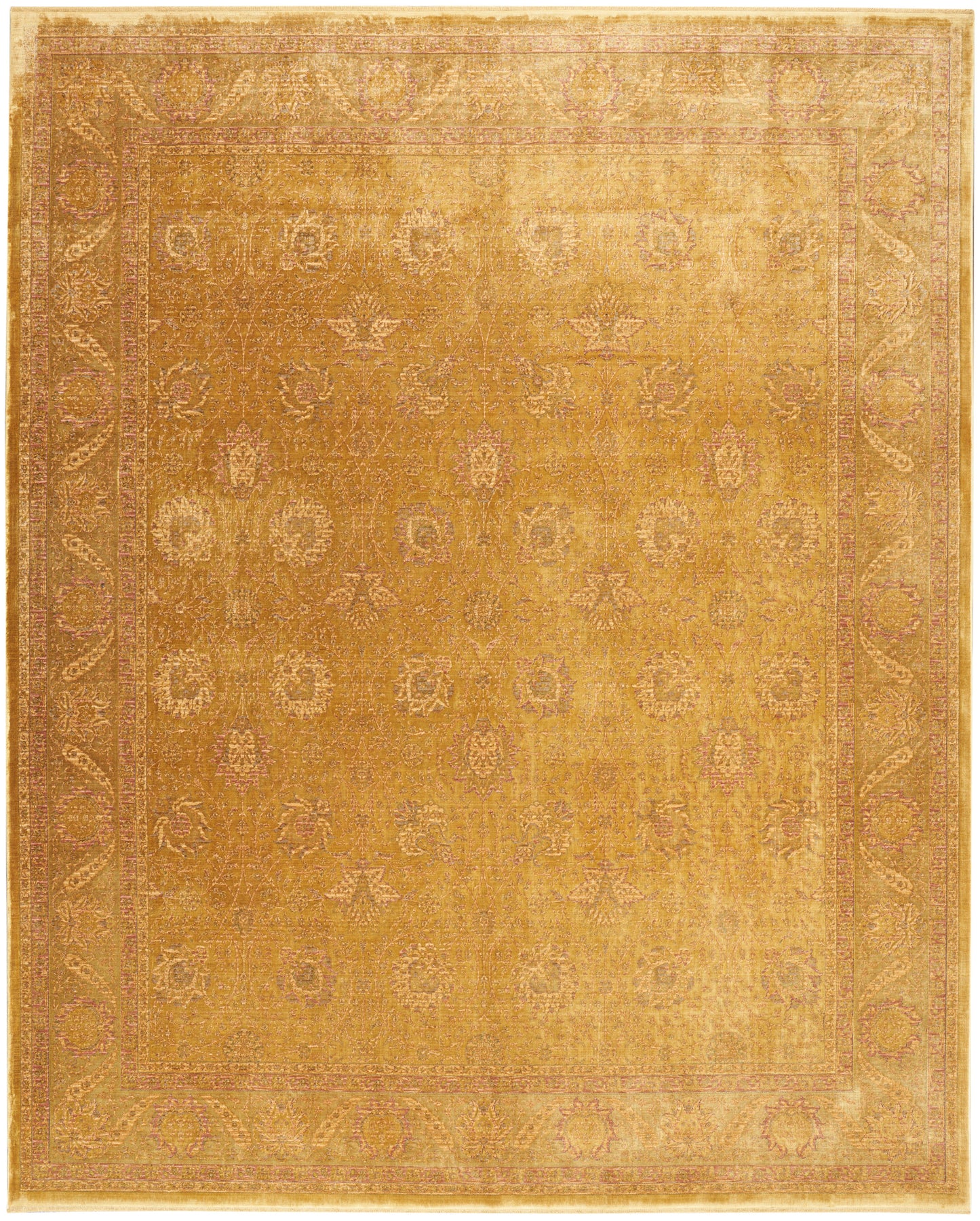 Nourison Home Luxurious LRS02 Gold Traditional Loom-woven Rug