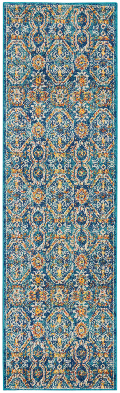 Nourison Home Allur ALR05 Blue Multicolor Transitional Power-loomed Rug