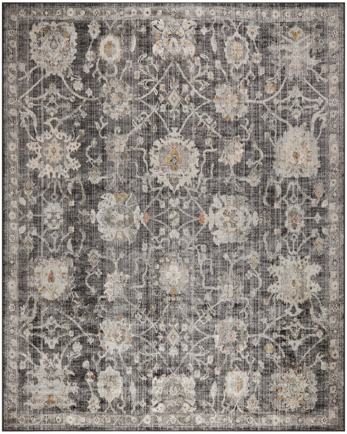 Nourison Home Oushak Home OUS01 Charcoal Traditional Loom-woven Rug