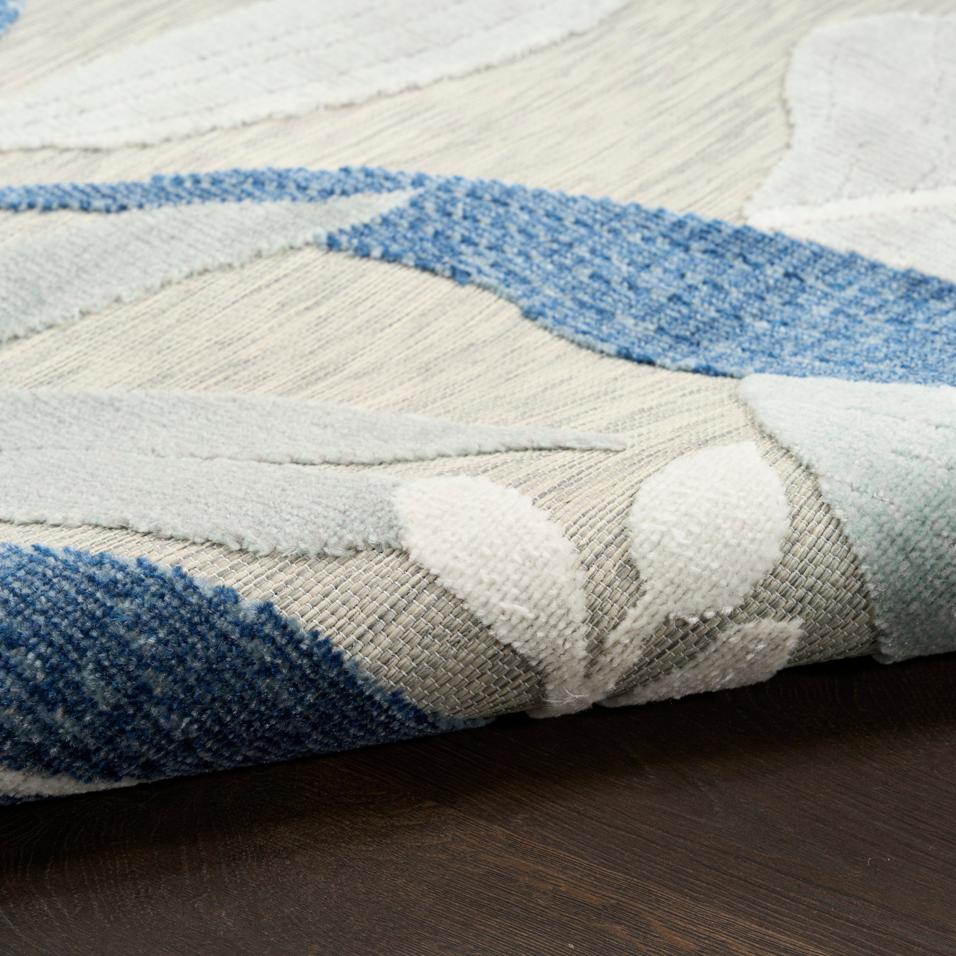 Nourison Home Suncoast  Grey Navy  Contemporary