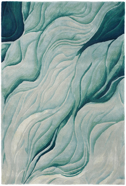 Nourison Home Prismatic PRS42 Silver Green Contemporary Hand Tufted Rug