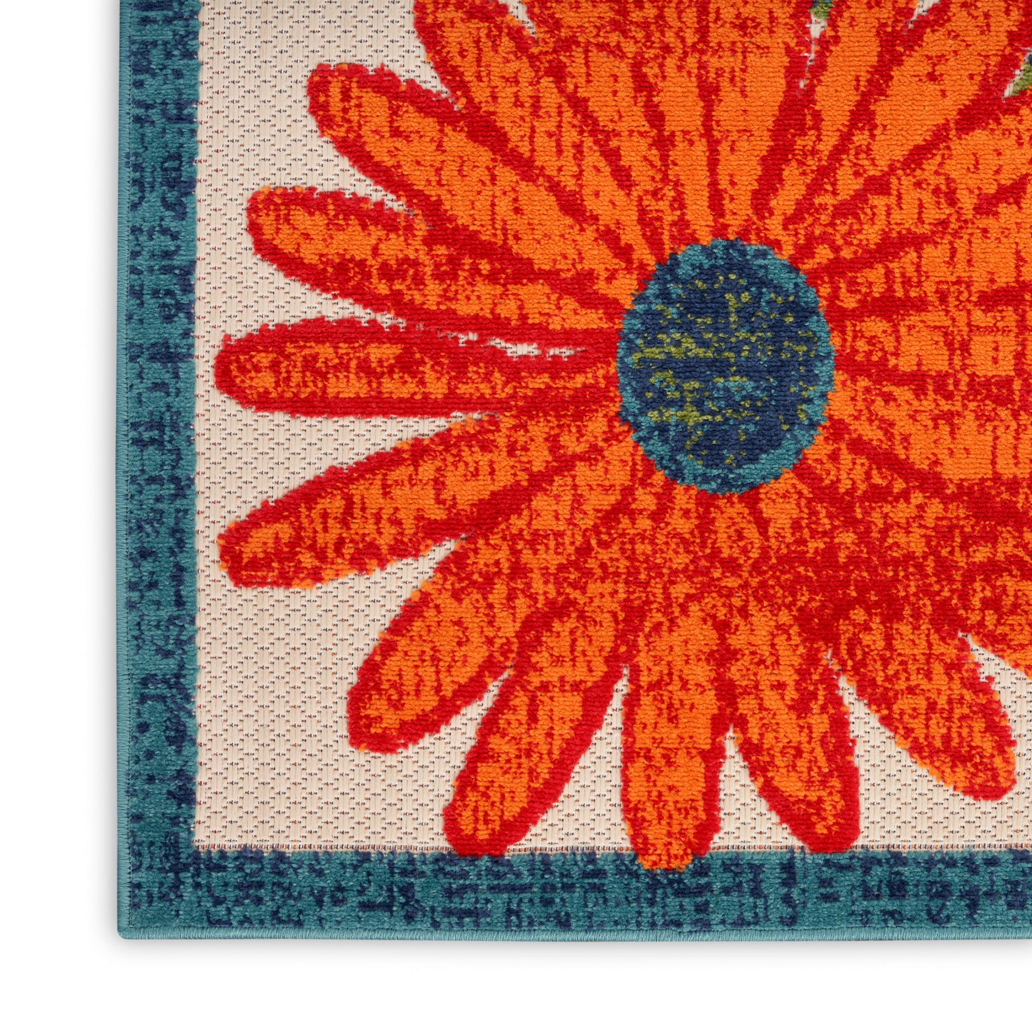 Nourison Home Aloha  Ivory Multicolor  Contemporary