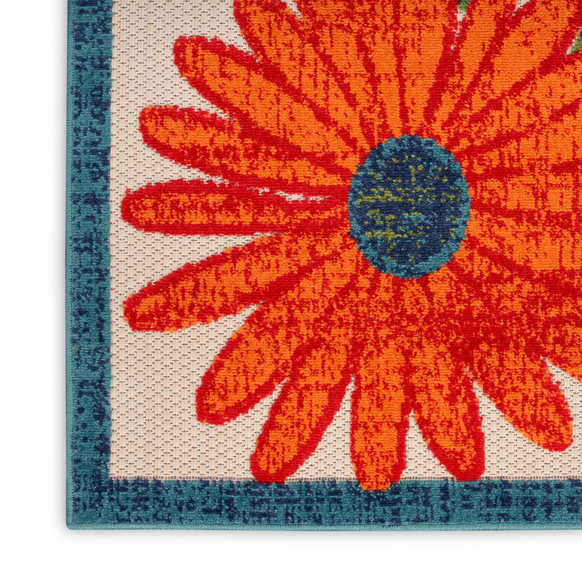 Nourison Home Aloha  Ivory Multicolor  Contemporary