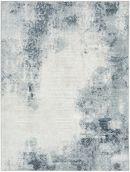 Nourison Home Dekor DEK04 Grey Navy Contemporary Machine Woven Rug