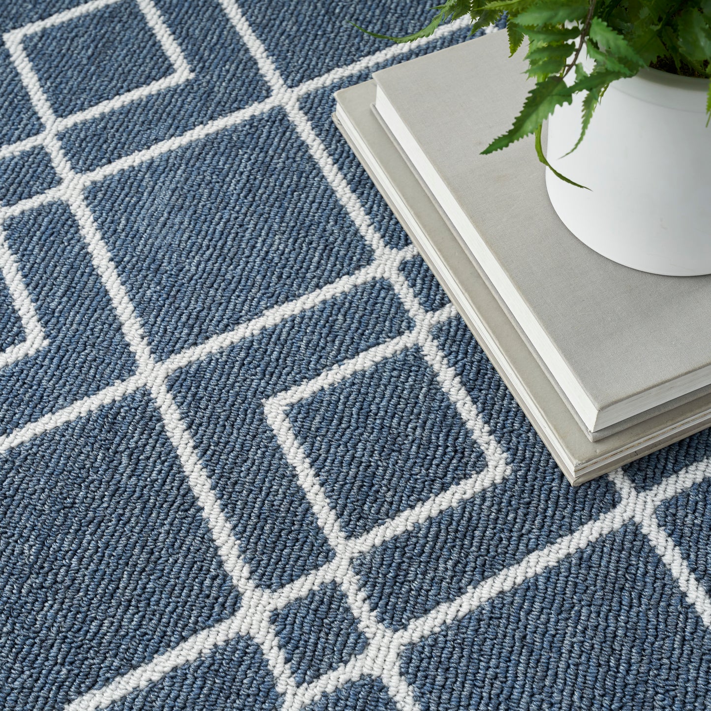 Nourison Home Modern Lines  Denim  Contemporary
