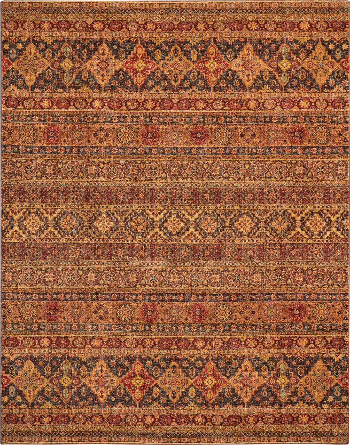 Nourison Home Jewel  Blue Red  Traditional