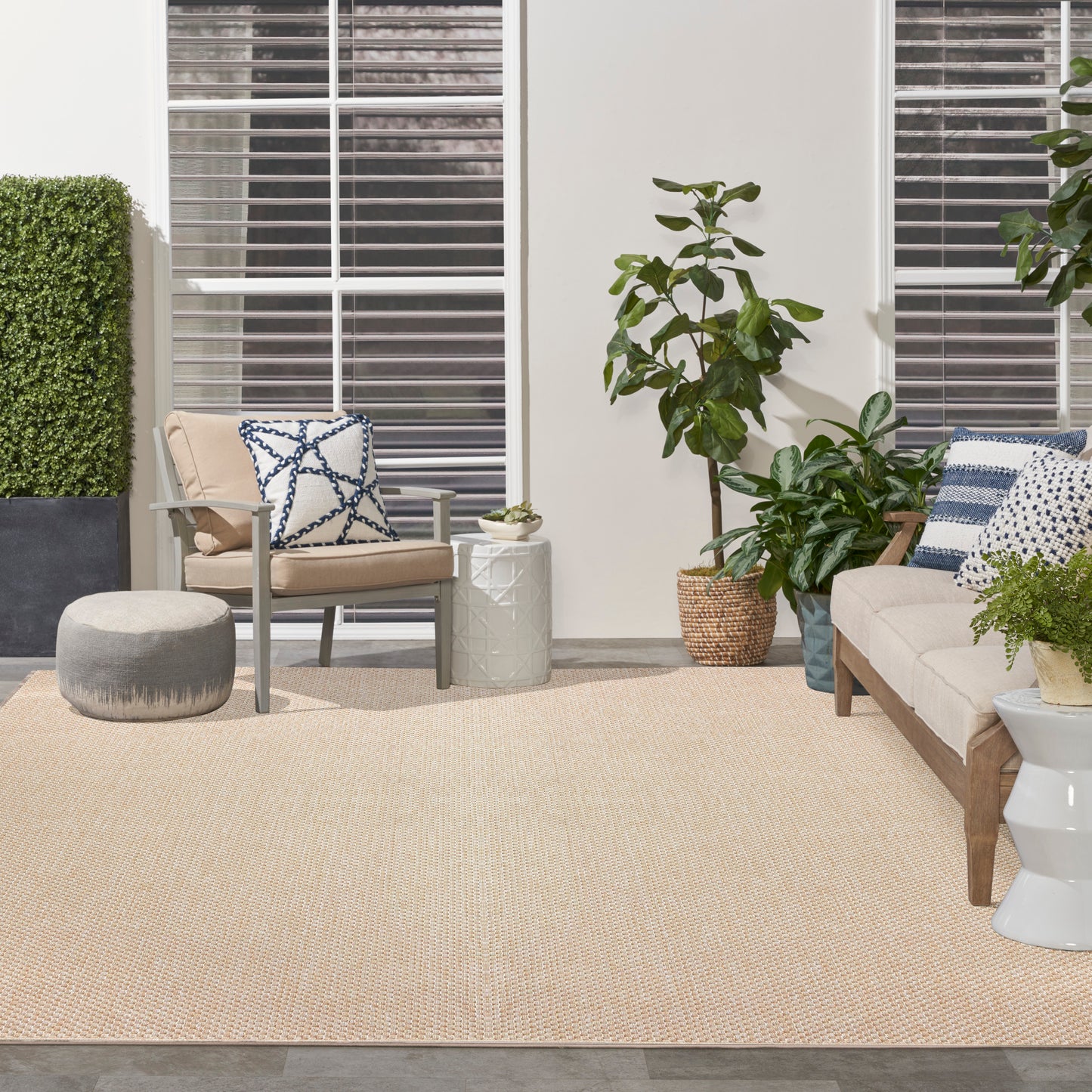 Nourison Home Tulum  Cream  Contemporary