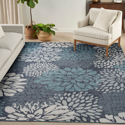 Nourison Home Garden Oasis  Navy  Contemporary