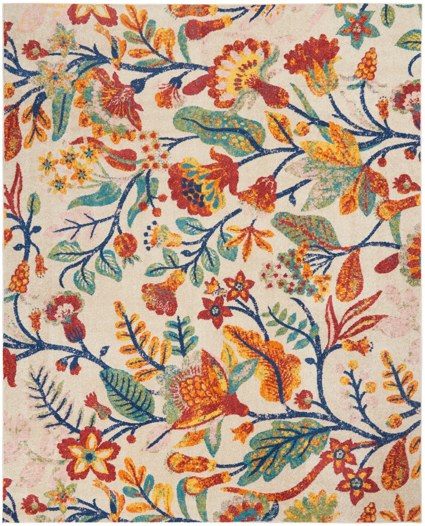 Nourison Home Allur ALR09 Ivory Multicolor Contemporary Power-loomed Rug